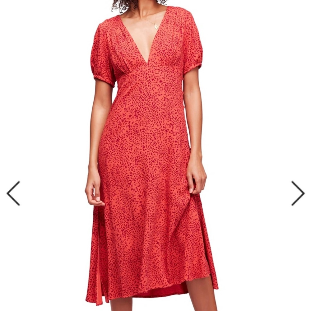 NWT Free People Red Midi Dress